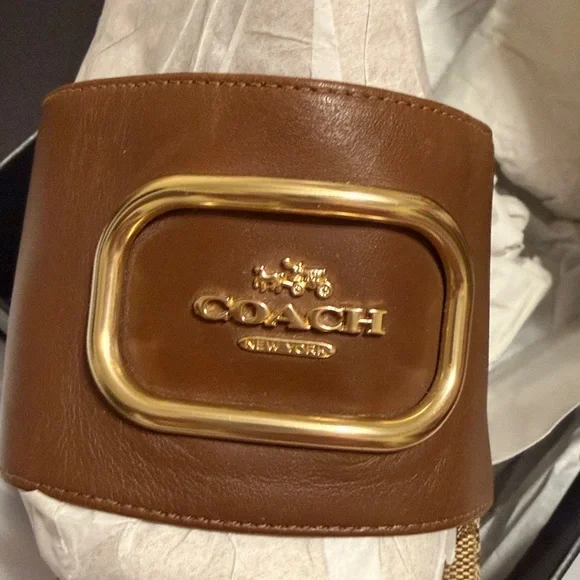 Coach Brown Signature Mules with Gold Accent - Picture 5 of 13